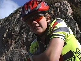 Gavin, on the approach to Ardheslaig, bemoans his aching knees that are preventing him from keeping up with the rest of the group